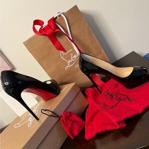 Christian Louboutin Black and Red Heels
